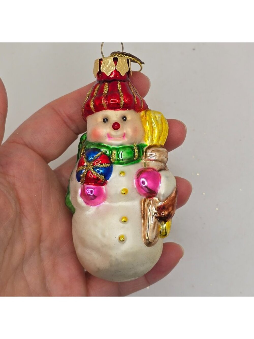 Christmas Ornament Glass Snowman Thomas Pacconi Museum Series 2003 Holiday VTG